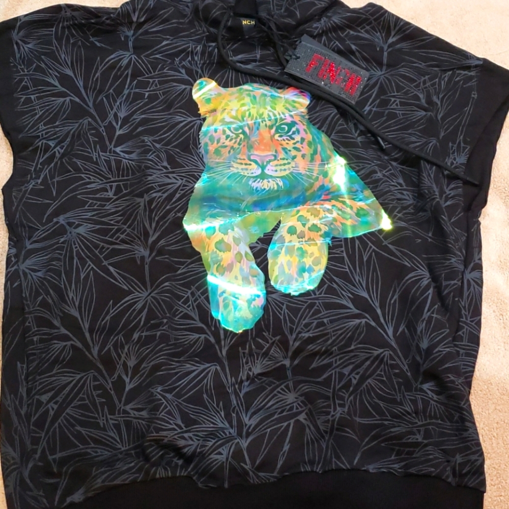 Hoodie, cut off sleeves